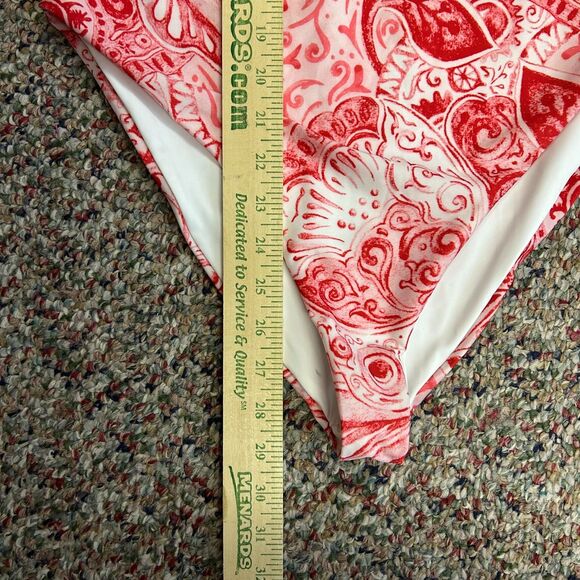 Mara Hoffman Reese NWT Pink Red Paisley Rashguard One Piece Swimsuit Size M - Picture 15 of 15